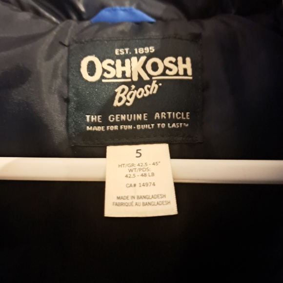 OshKosh B'gosh Black Puffer Vest - Picture 3 of 3